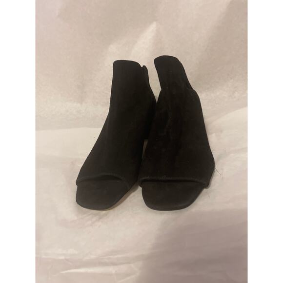 Pelle Moda Von Open Toe Ankle Boot Black Women's Size 7 Leather Zip Back - Picture 2 of 8